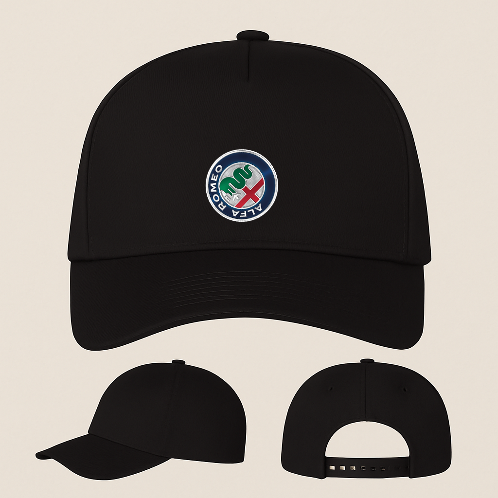 Alfa Romeo Car Five Panel Twill Snapback Cap